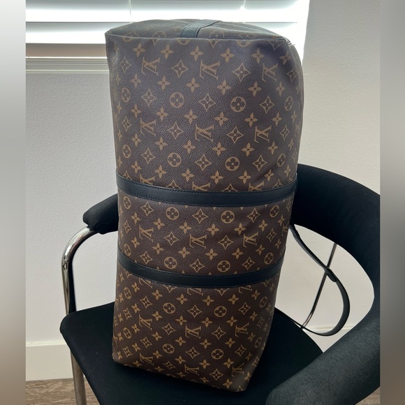 LOUIS VUITTON Keepall 55 Monogram Macassar - 💯 AUTHENTIC - M56714 - Picture 4 of 13